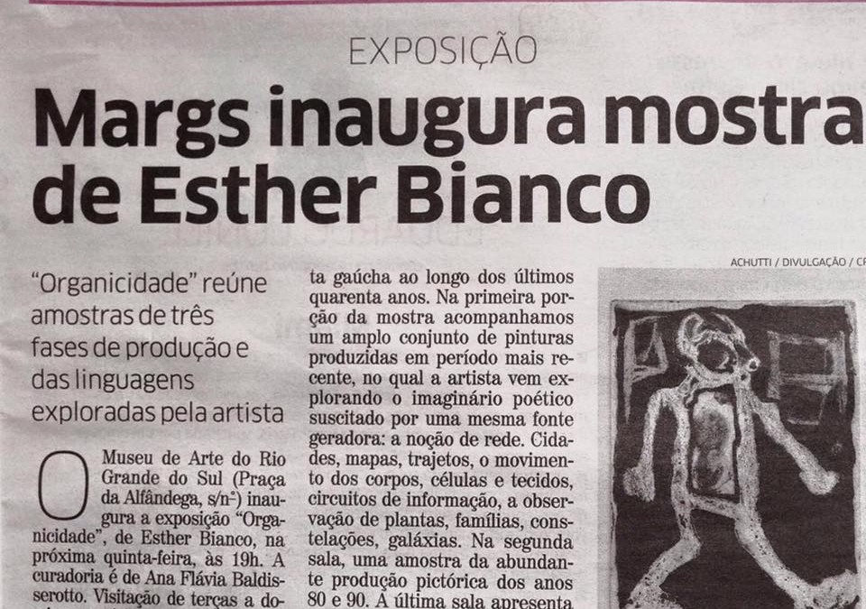 MARGS inaugura mostra de Esther Bianco